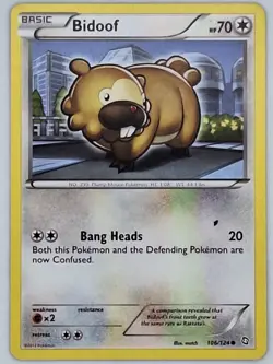 Bidoof 106/124 Pokemon - Black and White Dragons Exalted MP - Image 1