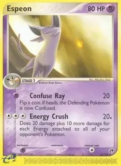 Espeon 16/100 EX Sandstorm Rare Pokemon LP - Image 1