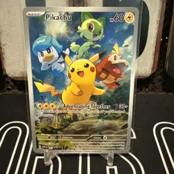 Pokemon - Paldea Evolved - Pikachu Promo Card #27 - Black Star Promo NM - Image 1