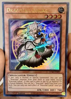 Yugioh Dracotail Lukias JUSH-EN001 Ultra Rare 1st Ed NM w/Tracking - Image 1