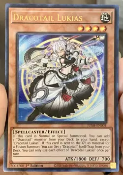 Yugioh Dracotail Lukias JUSH-EN001 Ultra Rare 1st Ed NM w/Tracking - Image 2