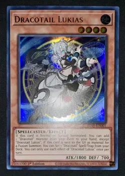 Yugioh Dracotail Lukias JUSH-EN001 Ultra Rare 1st Ed NM w/Tracking - Image 3