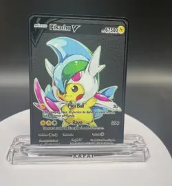 Pikachu V Metal Pokemon Card Collectible Gift Display - Image 1