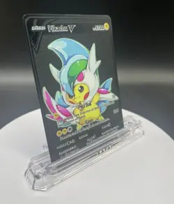 Pikachu V Metal Pokemon Card Collectible Gift Display - Image 2