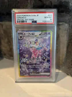 Pokemon Espeon Terastal Festival EX SAR 211/187 SV8a 2024JAPANESE Card PSA 10 - Image 1
