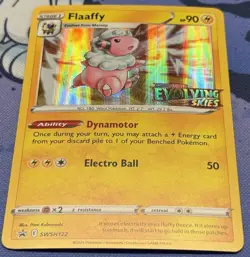 STAMPED EVOLVING SKIES Flaaffy Black Star PROMO PreRelease Holo Card MINT CENTER - Image 1
