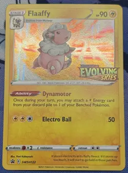 STAMPED EVOLVING SKIES Flaaffy Black Star PROMO PreRelease Holo Card MINT CENTER - Image 3