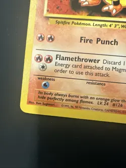 POKEMON BASE SET CARD 36/102 Magmar - Image 4