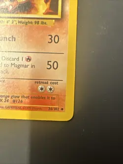 POKEMON BASE SET CARD 36/102 Magmar - Image 5