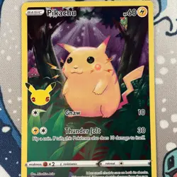 Pikachu 005/025 Full Art Holo Celebrations 25th Anniversary Set Pokemon Card NM - Image 2