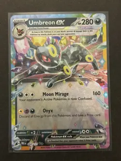 Pokemon TCG Umbreon EX 60/131 Double Rare Holo Card Prismatic Evolutions - Image 1