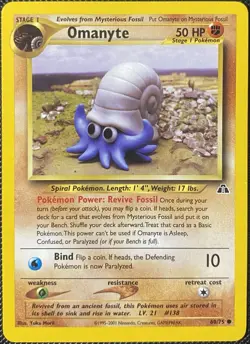 Omanyte 60/75 Neo Discovery Regular - Pokemon Card - Image 1