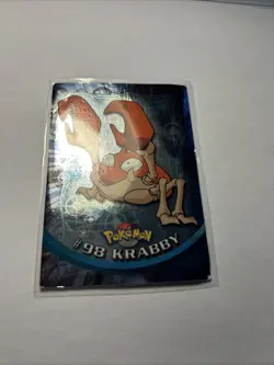 2000 Topps Pokemon - Krabby #98 - TV Series 2 - Silver Foil Holo Card Blue Logo - Image 1