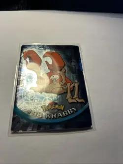 2000 Topps Pokemon - Krabby #98 - TV Series 2 - Silver Foil Holo Card Blue Logo - Image 4