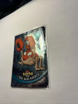 2000 Topps Pokemon - Krabby #98 - TV Series 2 - Silver Foil Holo Card Blue Logo - Image 5