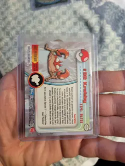 2000 Topps Pokemon - Krabby #98 - TV Series 2 - Silver Foil Holo Card Blue Logo - Image 2