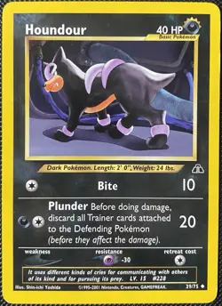 Houndour 39/75 Neo Discovery Regular - Pokemon Card - Image 1