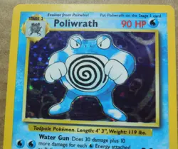 Poliwrath 13/102 Rare Holo Base Set Pokemon Card LP/MP - Image 3