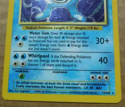 Poliwrath 13/102 Rare Holo Base Set Pokemon Card LP/MP - Image 4