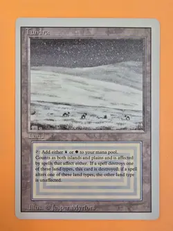 MTG Revised TUNDRA LP Very Good Condition Magic The Gathering Dual Land Reserved - Image 1