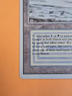 MTG Revised TUNDRA LP Very Good Condition Magic The Gathering Dual Land Reserved - Image 2