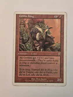 Goblin King 190/350 Mtg 7th Edition Regular Rare Heavily Played Condition - Image 1