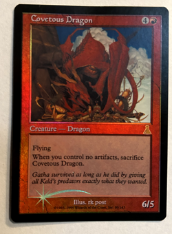 MTG COVETOUS DRAGON (Foil) Urza's Destiny (OldManMTG 002-786) - Image 2