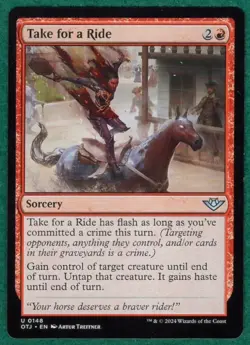 Take For A Ride - Outlaws Of Thunder Junction OTJ #0148 - Magic MTG Card - Image 1