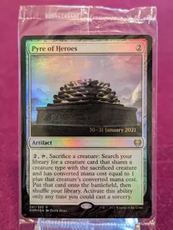 Magic The Gathering MTG PYRE OF HEROES FOIL Kaldheim Prerelease Sealed - Image 1
