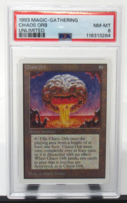 PSA 8 MTG Unlimited Chaos Orb 1993 Magic The Gathering NM Mint Mono Artifact - Image 1
