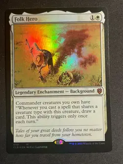 MTG Folk Hero, NM-Mint, (CLB #650) Foil - Image 1