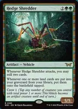 Hedge Shredder Light Play, English Magic the Gathering MTG Duskmourn: House of H - Image 1