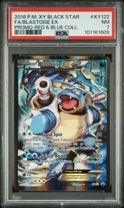 2016 POKEMON XY BLACK STAR PROMO BLASTOISE EX #XY122 HOLO PSA 7 NM - Image 1