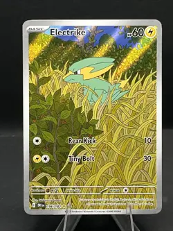 Pokemon TCG Electrike 196/182 Destined Rivals Illustration Full Art Holo Card - Image 1