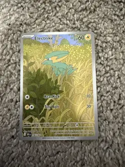 Pokemon TCG Electrike 196/182 Destined Rivals Illustration Full Art Holo Card - Image 1