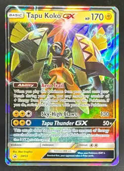 2016-19 Pokemon Gaming SM Black Star Promos Tapu Koko #SM33 - Image 1