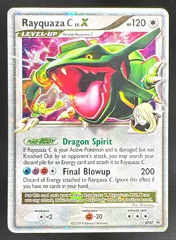 2007 Pokemon Gaming Diamond & Pearl Black Star Promos Rayquaza C LV.X #DP47 LP - Image 1