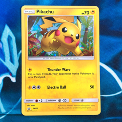 Pikachu - SM76 - Black Star Holo Rare Promo - Pokemon Card - LP - Image 1