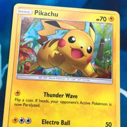Pikachu - SM76 - Black Star Holo Rare Promo - Pokemon Card - LP - Image 2