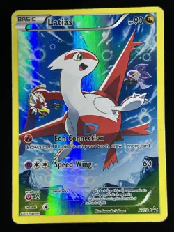 Pokemon Latias TCG Full Art Holo Black Star Promo Card XY78 DMG - Image 1