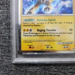 2011 Pokemon Raikou Holo Call of Legends PSA 6 Graded Card - Image 4
