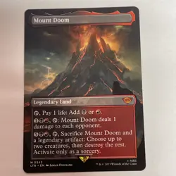 Mtg Mount Doom (Borderless) #343 LOTR Mythic - Image 1