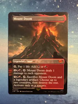 Mtg Mount Doom (Borderless) #343 LOTR Mythic - Image 1