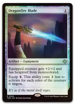 Dragonfire Blade #240 (Foil) (NM) Tarkir Dragonstorm TDM Magic MTG - Image 1