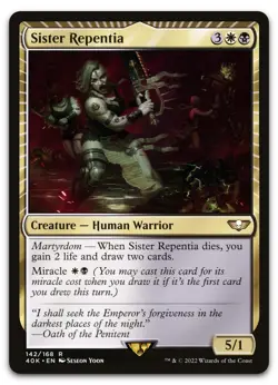 Sister Repentia #142 (NM) Warhammer 40,000 40K Magic MTG - Image 1