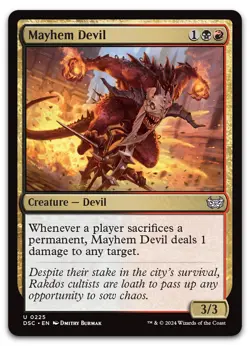 Mayhem Devil #225 (NM) Duskmourn DSC Magic MTG - Image 1