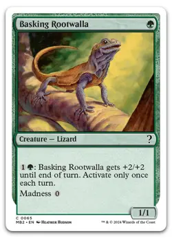 Basking Rootwalla (White Border) #65 (NM) Mystery Booster 2 MB2 Magic MTG - Image 1