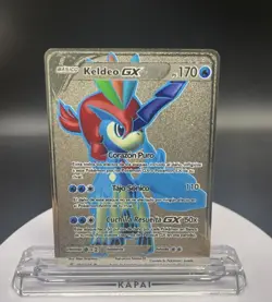Keldeo GX Gold Metal Pokemon Card Collectible Gift Display - Image 1