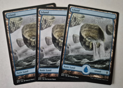Magic The Gathering - MTG - Island - Battle for Zendikar - Full Art x 3 - NM - Image 1