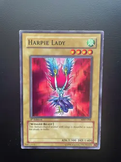 Yugioh Harpie Lady Original Artwork MRD-008 1st Edition Common Damaged - Image 1